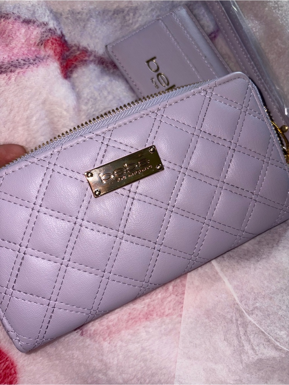 BEBE Lavender Wallet - Women's Zipper Clutch